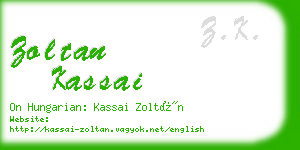 zoltan kassai business card